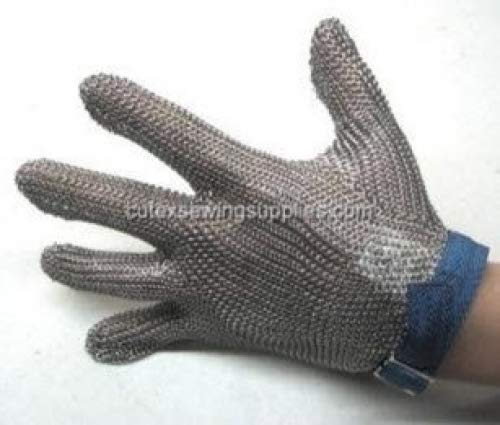 Stainless Steel Metal Mesh Safety Gloves - 5 Finger Cut Resistant Work Gloves, Reversible for Left/Right Hand (Medium) - Perfect for Butchering, Food Processing & Industrial Protection