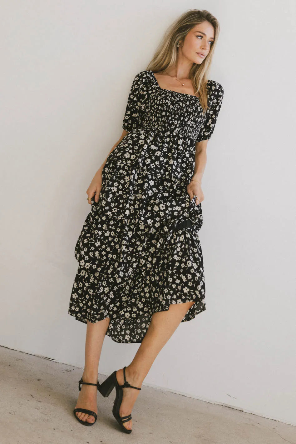 Stylish Hart Tiered Maxi Dress for Women - Flowy Summer Beach Dress - Perfect for Vacations, Parties & Casual Outings - FINAL SALE