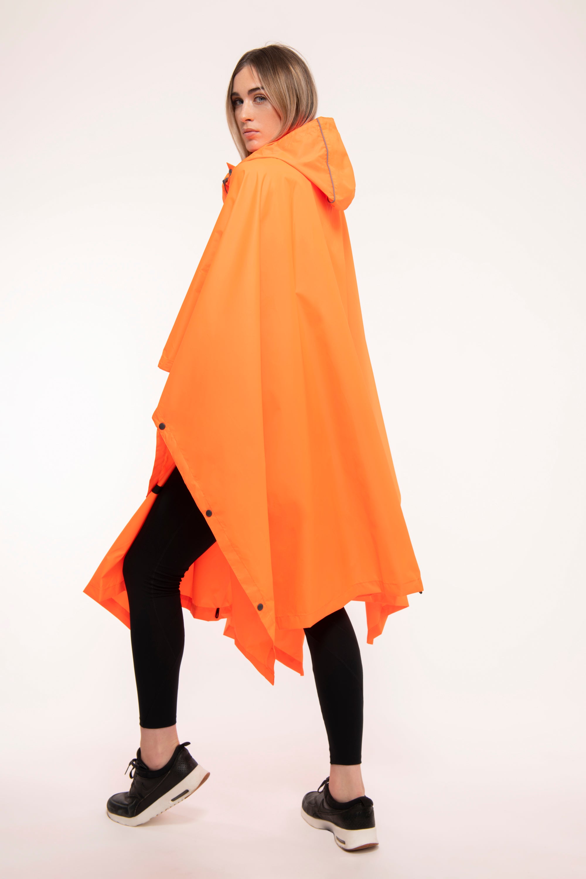 Mac In A Sac Packable Waterproof Unisex Rain Poncho - Neon Orange for Outdoor Hiking, Camping & Festivals