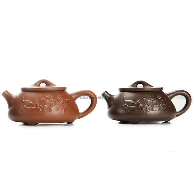 Premium Yixing Purple Clay Lotus Tea Set - Handmade Chinese Ceramic Teapot with Cups - Perfect for Gongfu Tea Ceremony, Home Decor & Gift Giving