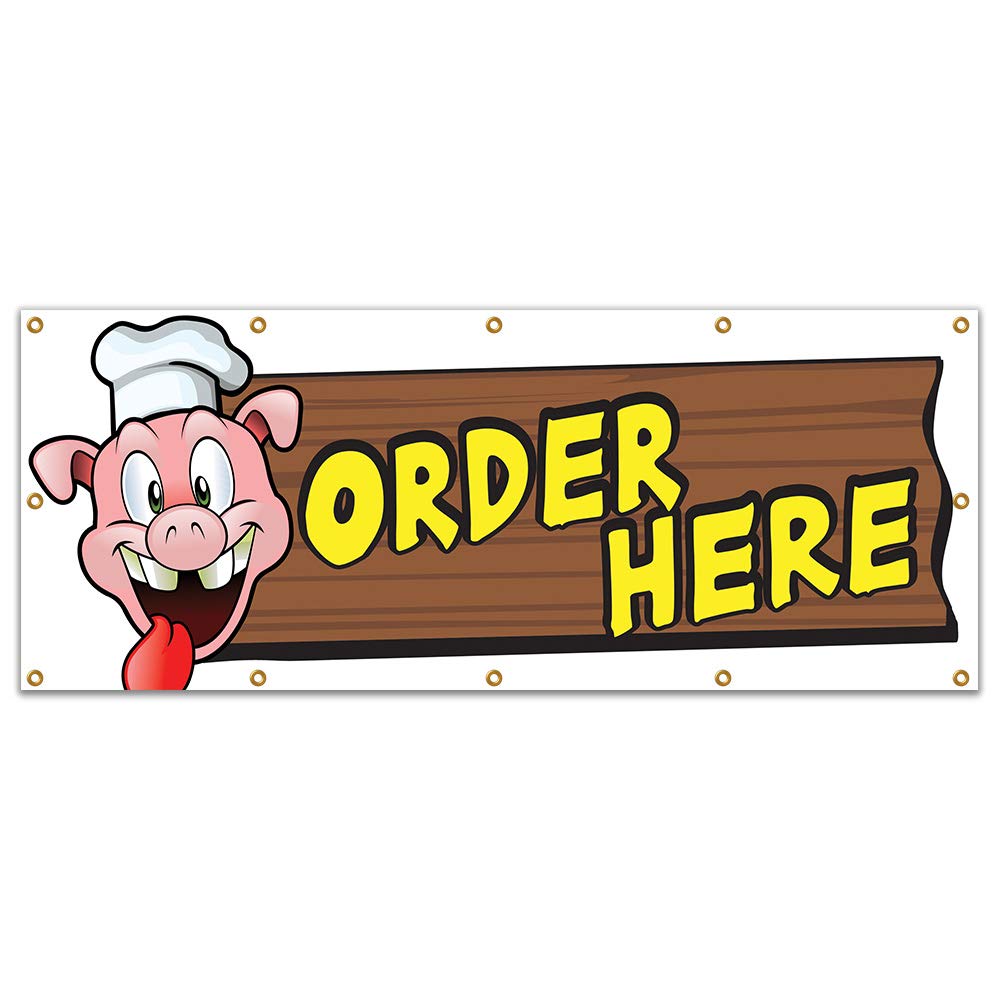 Order Here Pig Sign - 120