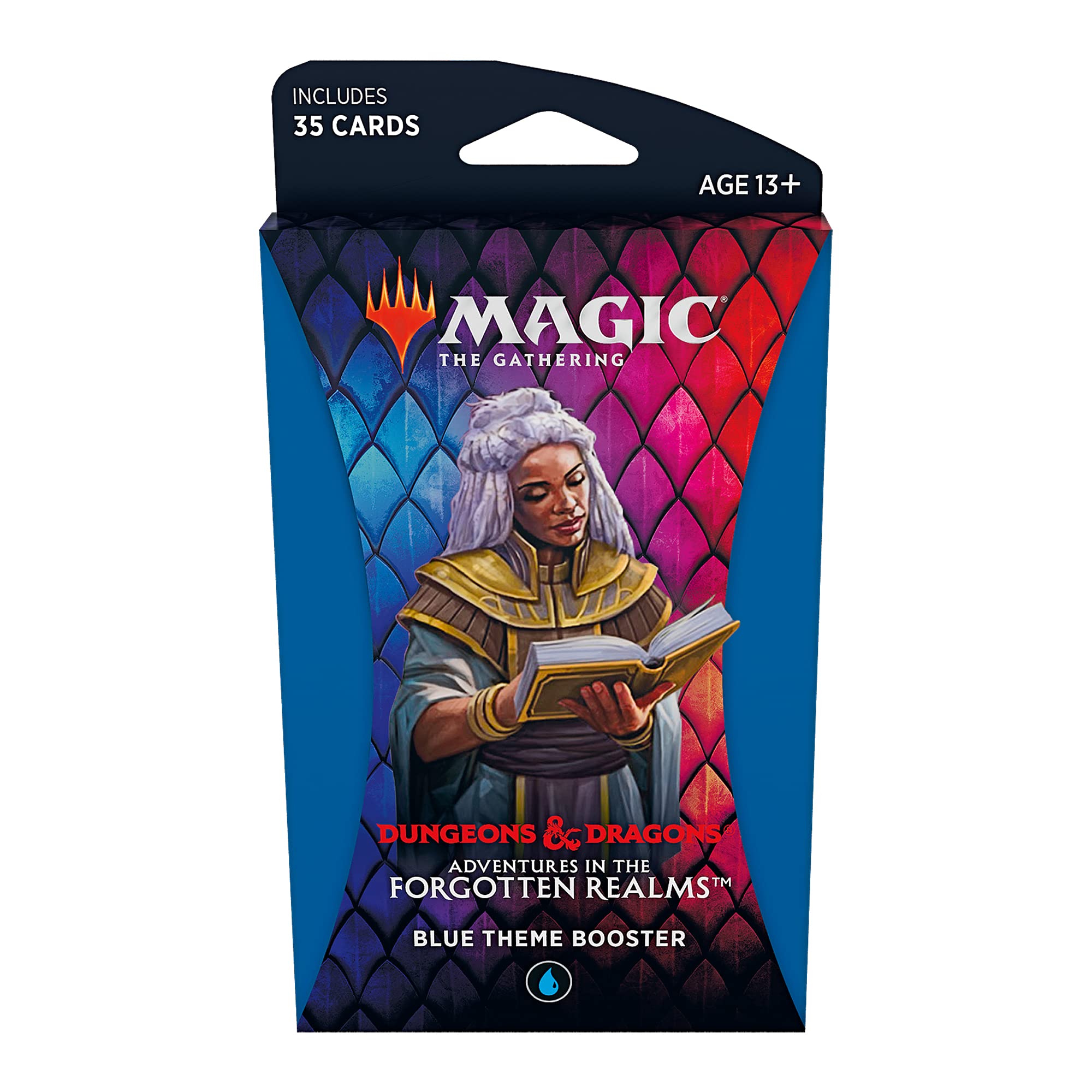 Magic: The Gathering Adventures in The Forgotten Realms Theme Booster - Blue | MTG Dungeons & Dragons Collector Cards for Deck Building & Strategy Gameplay