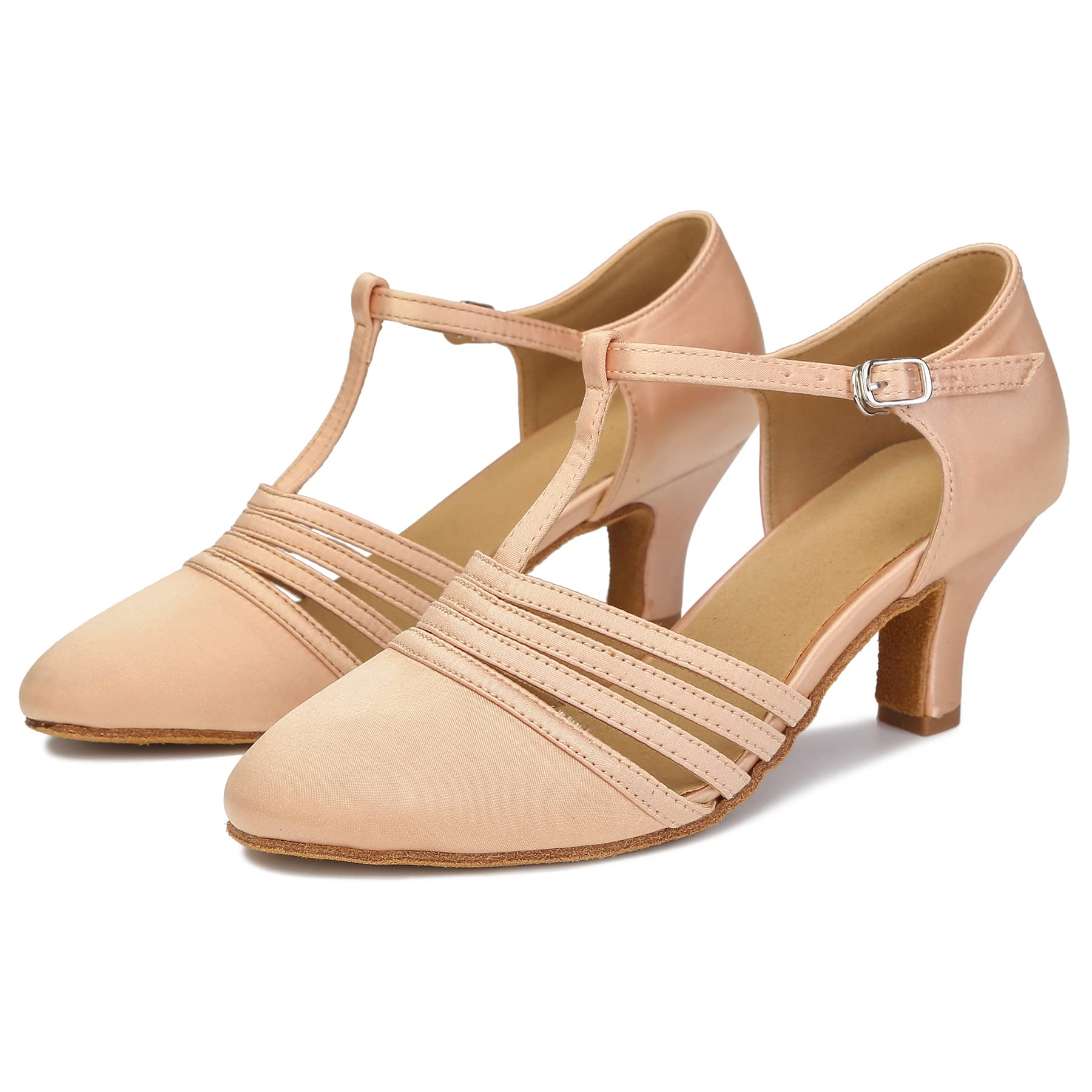 Best Women's Ballroom Dance Shoes - Closed Toe Latin Salsa Dance Shoes ZB12 for Professional & Social Dancing | Perfect for Weddings, Performances & Dance Classes