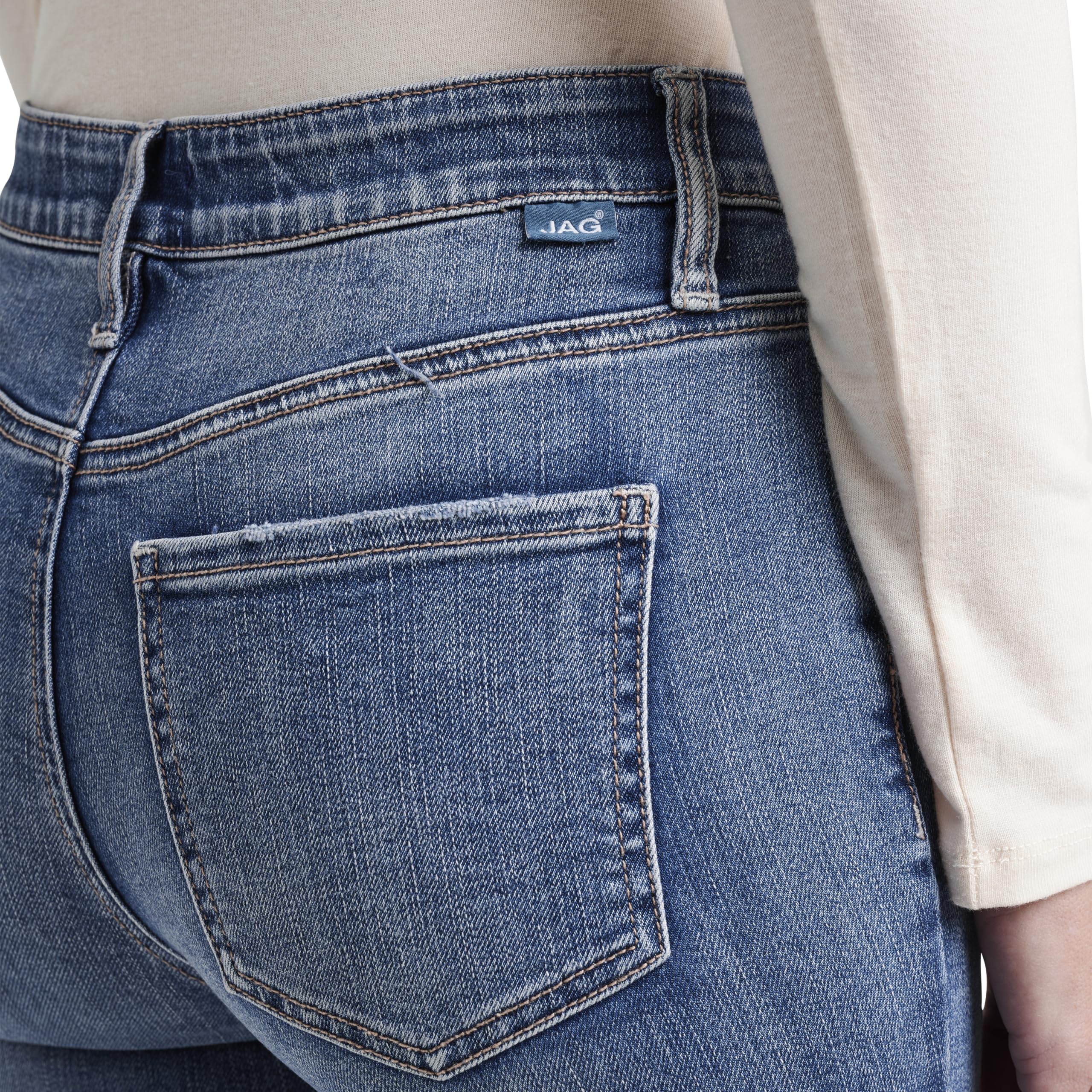 JAG Women's Eloise Mid Rise Bootcut Jeans - Stretch Denim Pants for Casual & Work Wear | Comfortable Bootleg Fit for Everyday Style