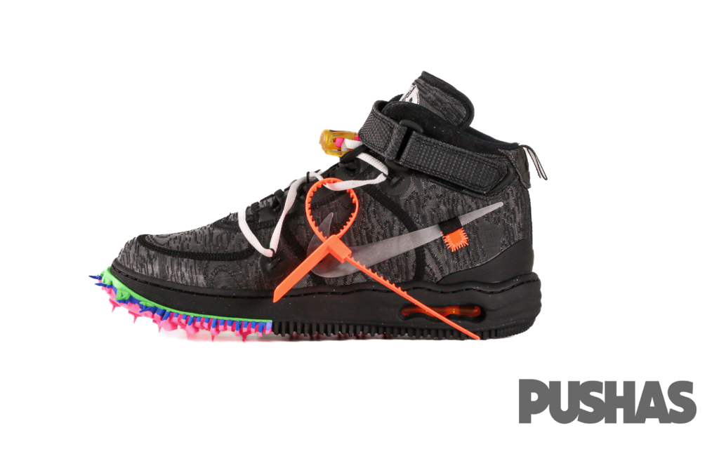 Nike Air Force 1 Mid x Off-White 'Black' Sneakers (2022) - Men's Basketball Shoes for Streetwear & Casual Outfits