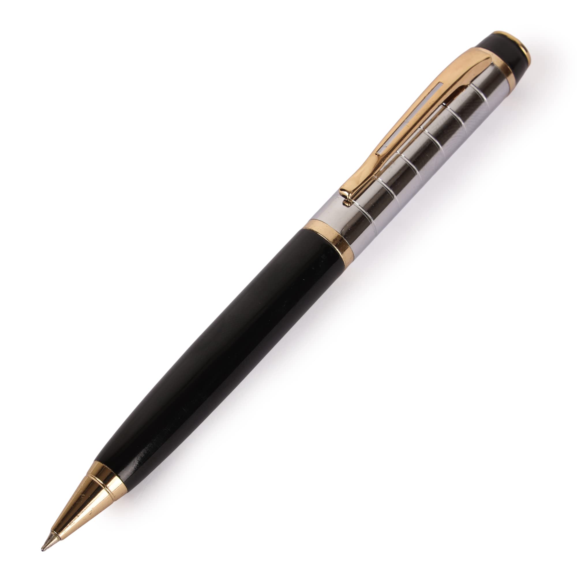 Crewtone 4016 Shine Black Metal Ballpoint Pen with Golden Arrow Clip - Premium Executive Gift Set for Men & Women - Ideal for Office, Business, and Corporate Gifting - Includes Elegant Gift Box