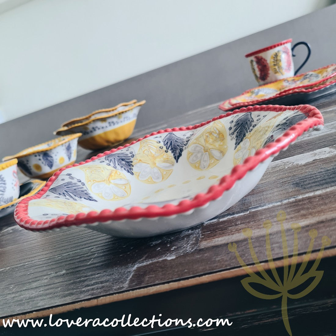 Afrocentric Yellow Dinnerware & Serveware Set - Modern African-Inspired Plates, Bowls & Serving Dishes for Stylish Dining & Entertaining