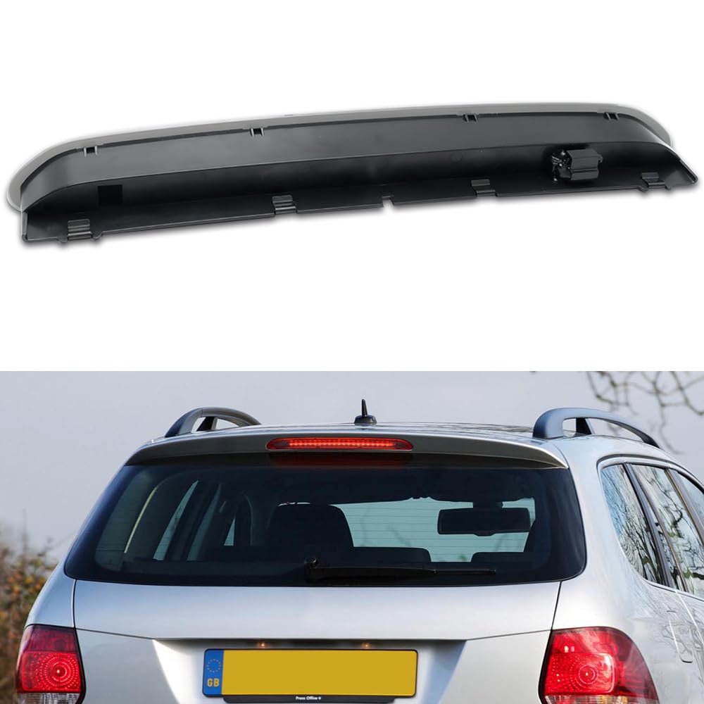 NJSBYL Red LED Third Brake Light & White LED Reverse Light Kit - Compatible with VW MK6 Golf Jetta Wagon MK5 GTI Rabbit Passat B6 Tiguan - Smoked Waterproof Lens - Perfect for Night Driving & Cargo Roof Lighting