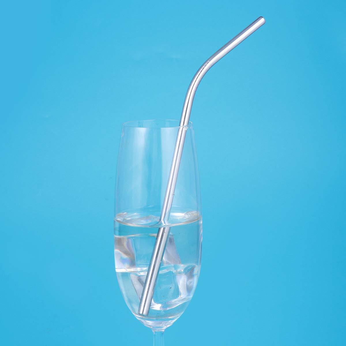Eco-Friendly Reusable Stainless Steel Drinking Straws - 1 Pack Straight Metal Straws for Smoothies, Iced Coffee & Cocktails | BPA-Free, Dishwasher Safe & Durable