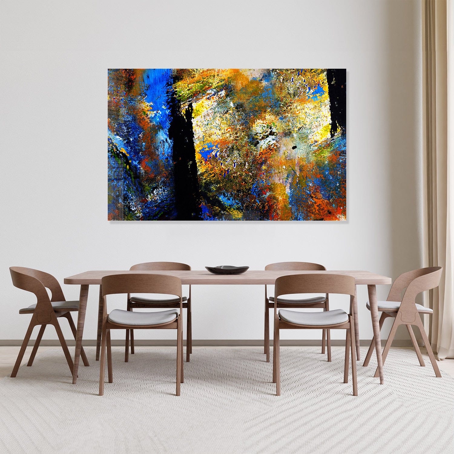 Abstract Face Tempered Glass Wall Art - Modern Home Decor for Living Room, Bedroom & Office | Shatter-Resistant & Stylish Design