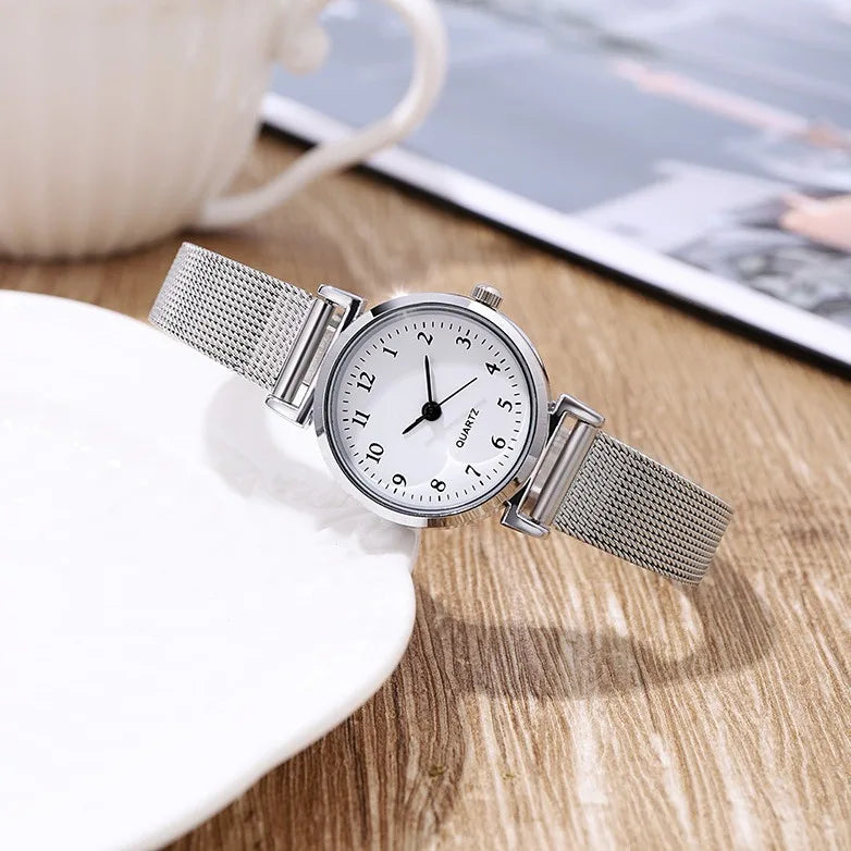 Elegant Women's Wristwatch - Waterproof Stainless Steel Dress Watch with Date Display - Perfect for Office, Party & Everyday Wear