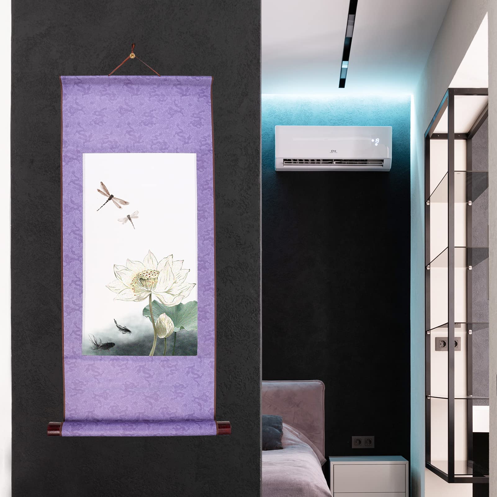 Premium Chinese Calligraphy Paper - 2pcs Blank Xuan Hanging Scrolls for Sumie & Brush Painting | Traditional Art Wall Decor | Home Studio & Gift Use