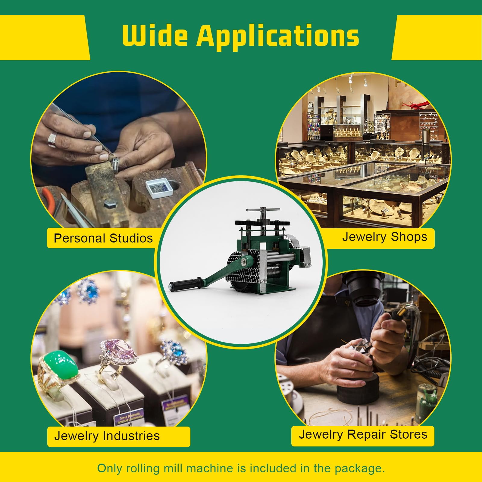 3-in-1 Manual Jewelry Rolling Mill Machine - 4.7