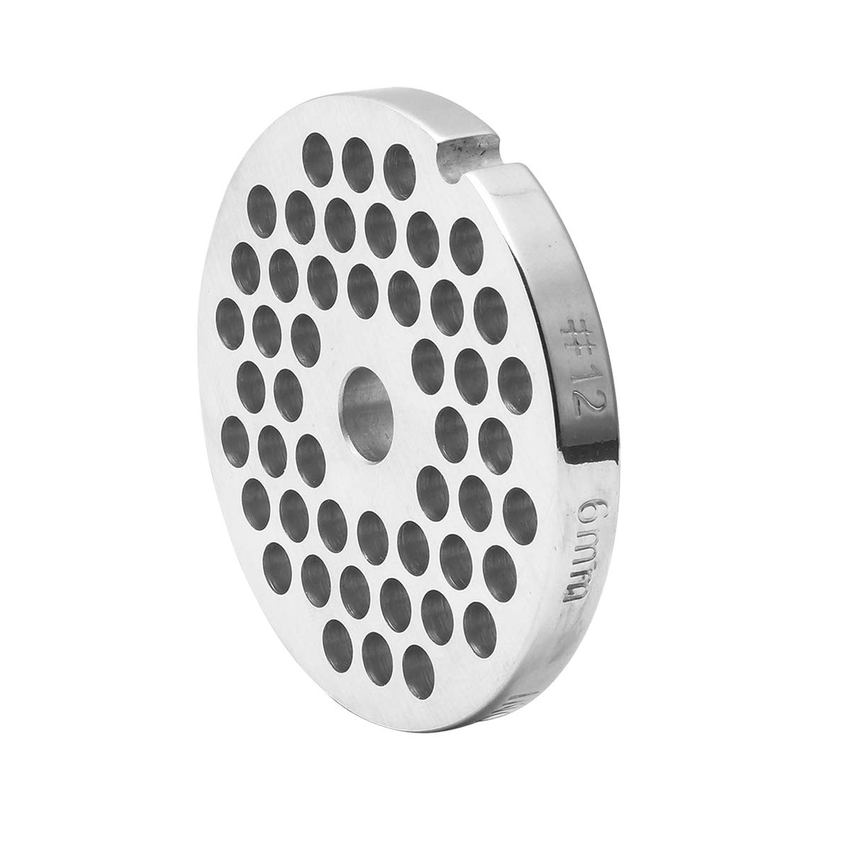 12-Pack Stainless Steel Meat Grinder Plates & Blades - Compatible with FGA, Hobart, LEM, Cabela's, Weston & MTN Grinders - Heavy Duty Cutting Discs for Home Kitchen & Commercial Butcher Use