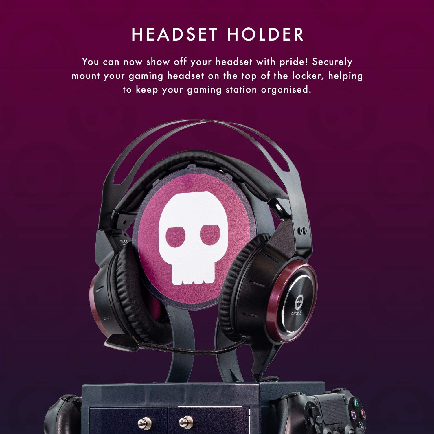 Numskull Official Gaming Controller Holder & Headset Stand for PS5, Xbox Series X|S, Nintendo Switch - Organize Your Gaming Gear for Ultimate Playstation, Xbox & Switch Setup