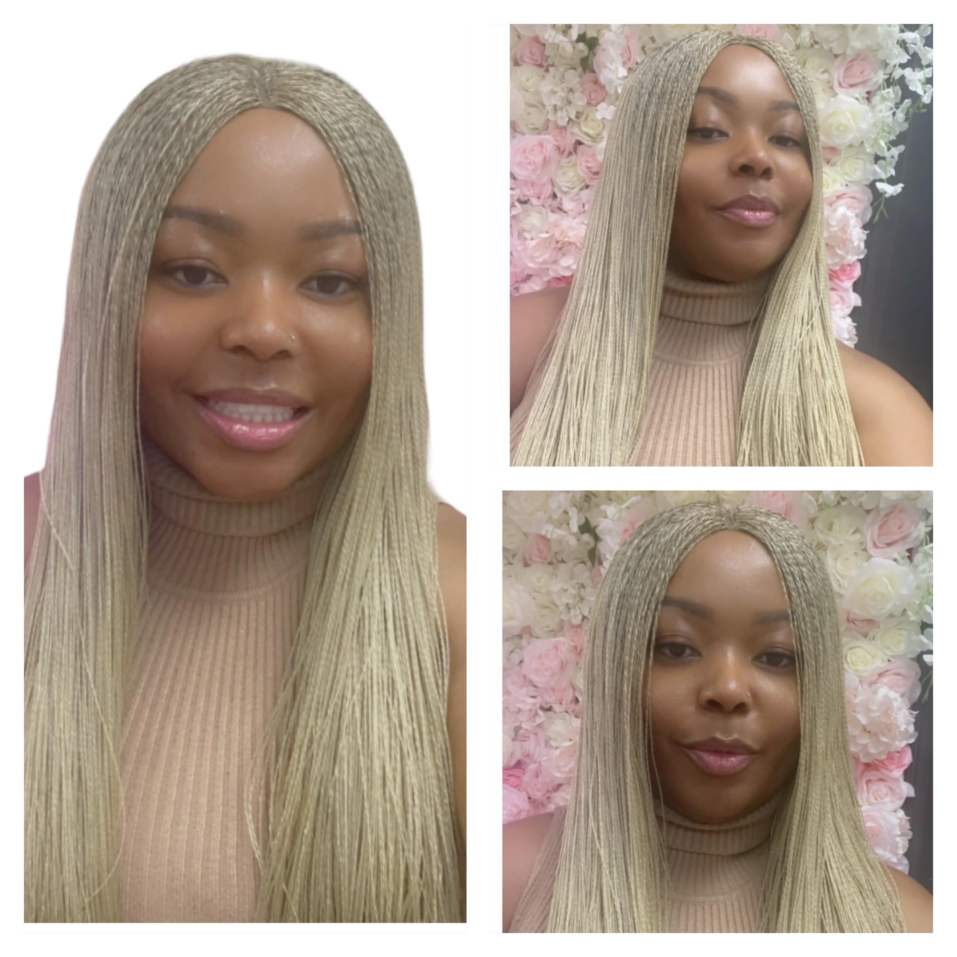 Professional Million Braids & Senegalese Twist Micro Braid Wig - Blonde | Perfect for Protective Hairstyles, Cosplay & Everyday Wear