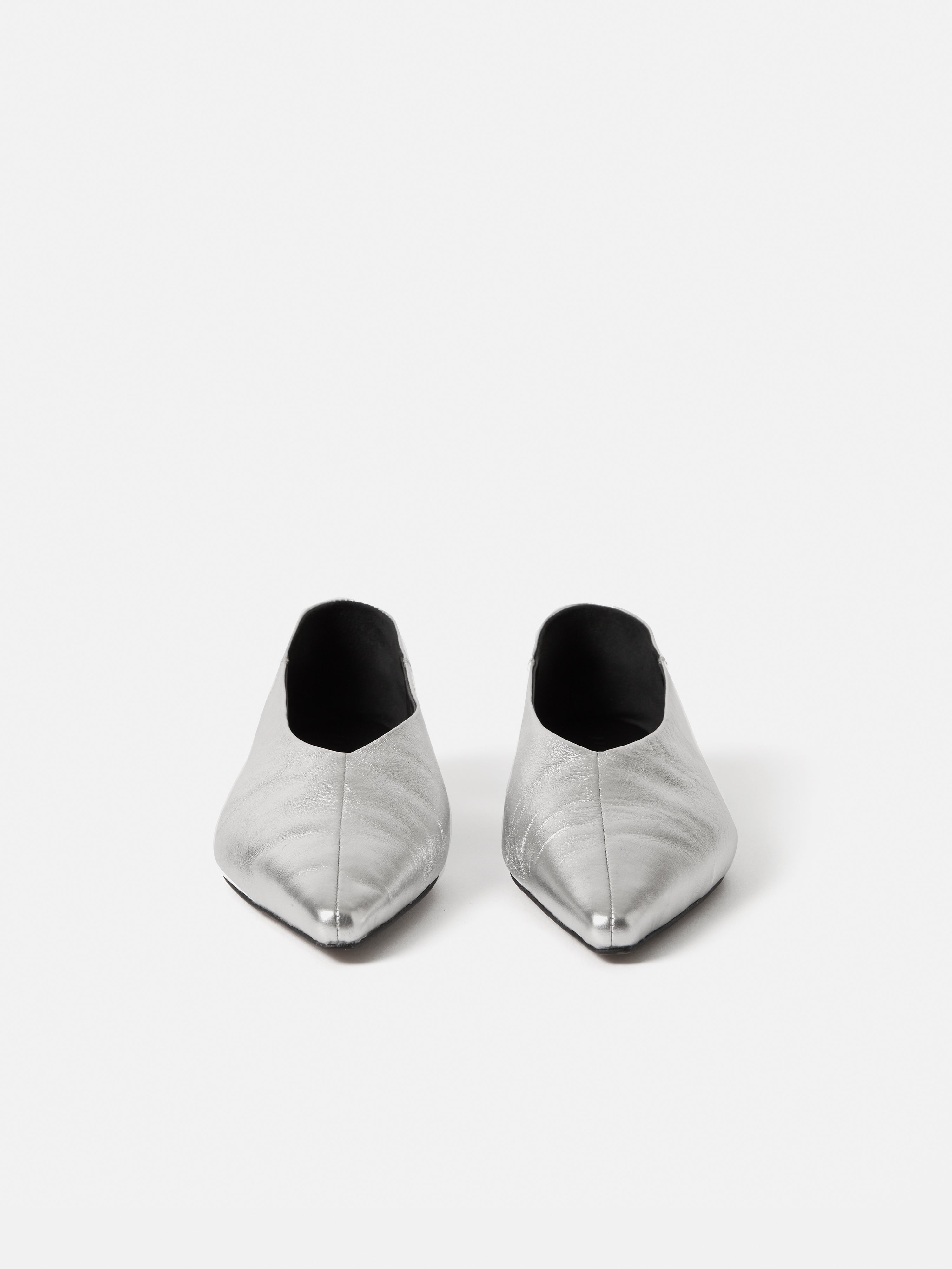 Linnie Flat Pointed Ballerina Shoes for Women - Elegant Silver Ballet Flats | Perfect for Work, Office, and Casual Wear