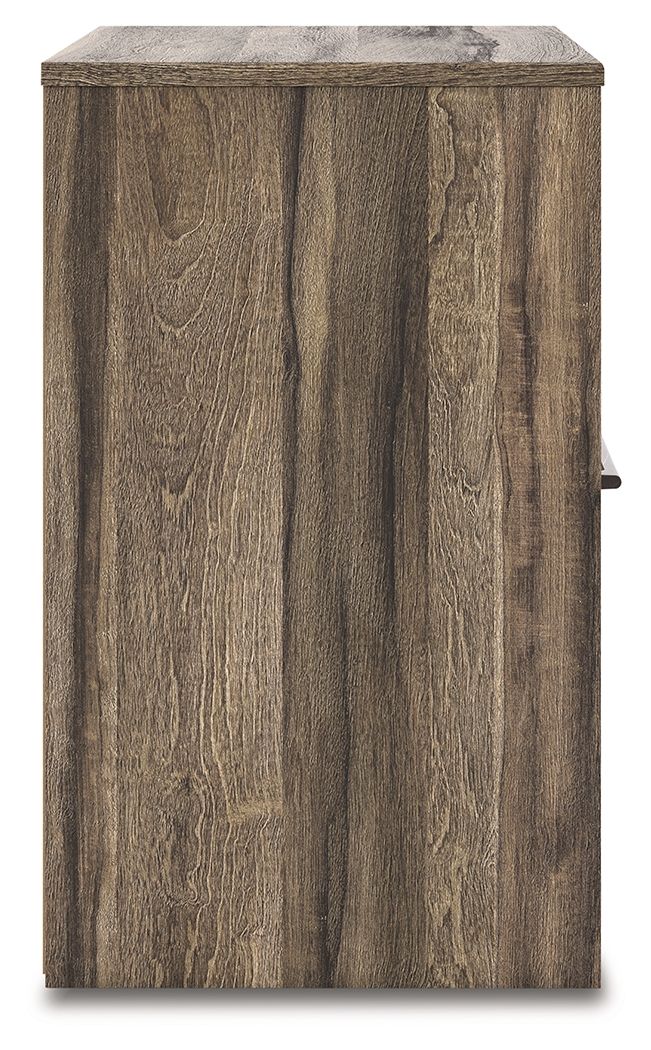 Elbrim Brown One Drawer Nightstand - Compact Bedside Table for Bedroom, Living Room & Small Spaces