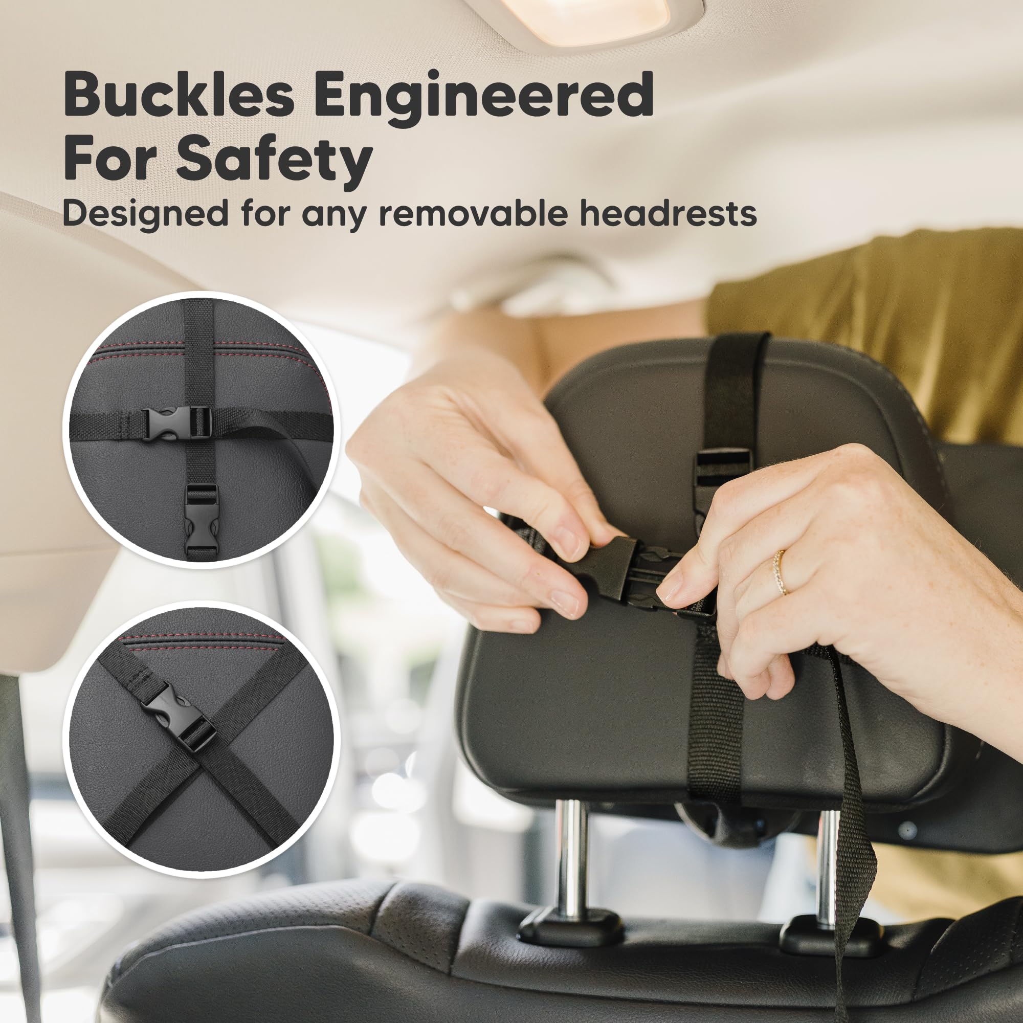 Large Shatterproof Baby Car Mirror - Safety Rear-Facing Car Seat Mirror for Back Seat - Fully Assembled Sleek Black Baby Car Mirror - Perfect for Travel and Daily Commutes with Infants