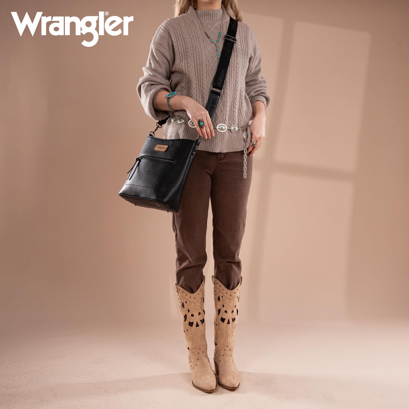 Wrangler Women's Lightweight Crossbody Bag - Stylish Shoulder Purse for Travel, Shopping & Everyday Use | Durable & Comfortable Handbag
