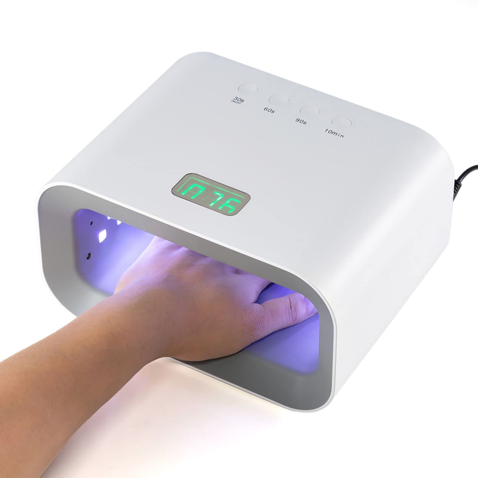 Professional 60W UV LED Nail Lamp - Fast Curing Gel Nail Dryer with 60 LEDs & 4 Timer Settings | Perfect for Home Salon, Nail Art, Manicure & Pedicure