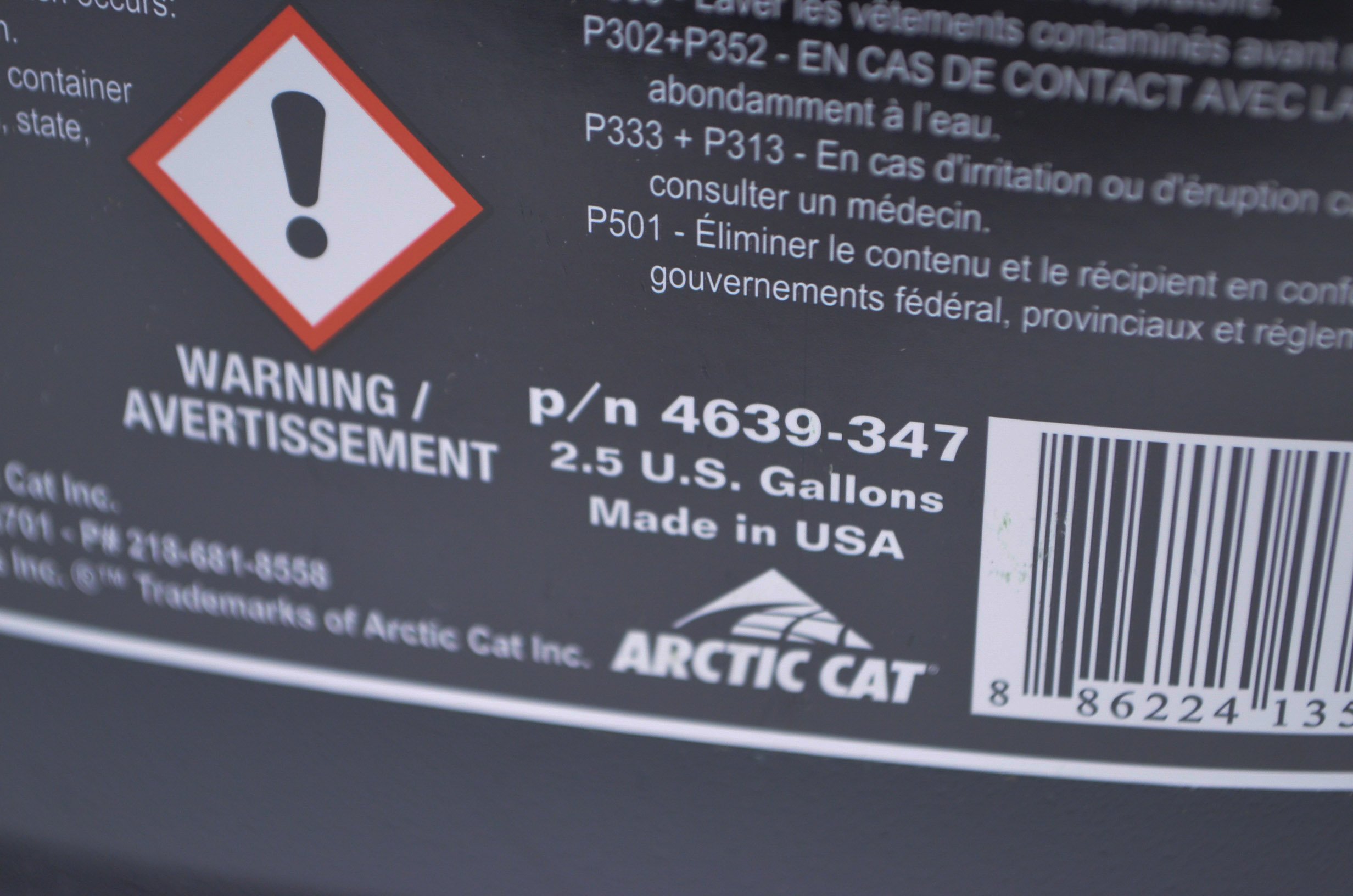 Arctic Cat APV Synthetic 2-Stroke Injection Oil - 2.5 Gallon for Snowmobiles, ATVs & Powersports Vehicles | High Performance Engine Lubrication
