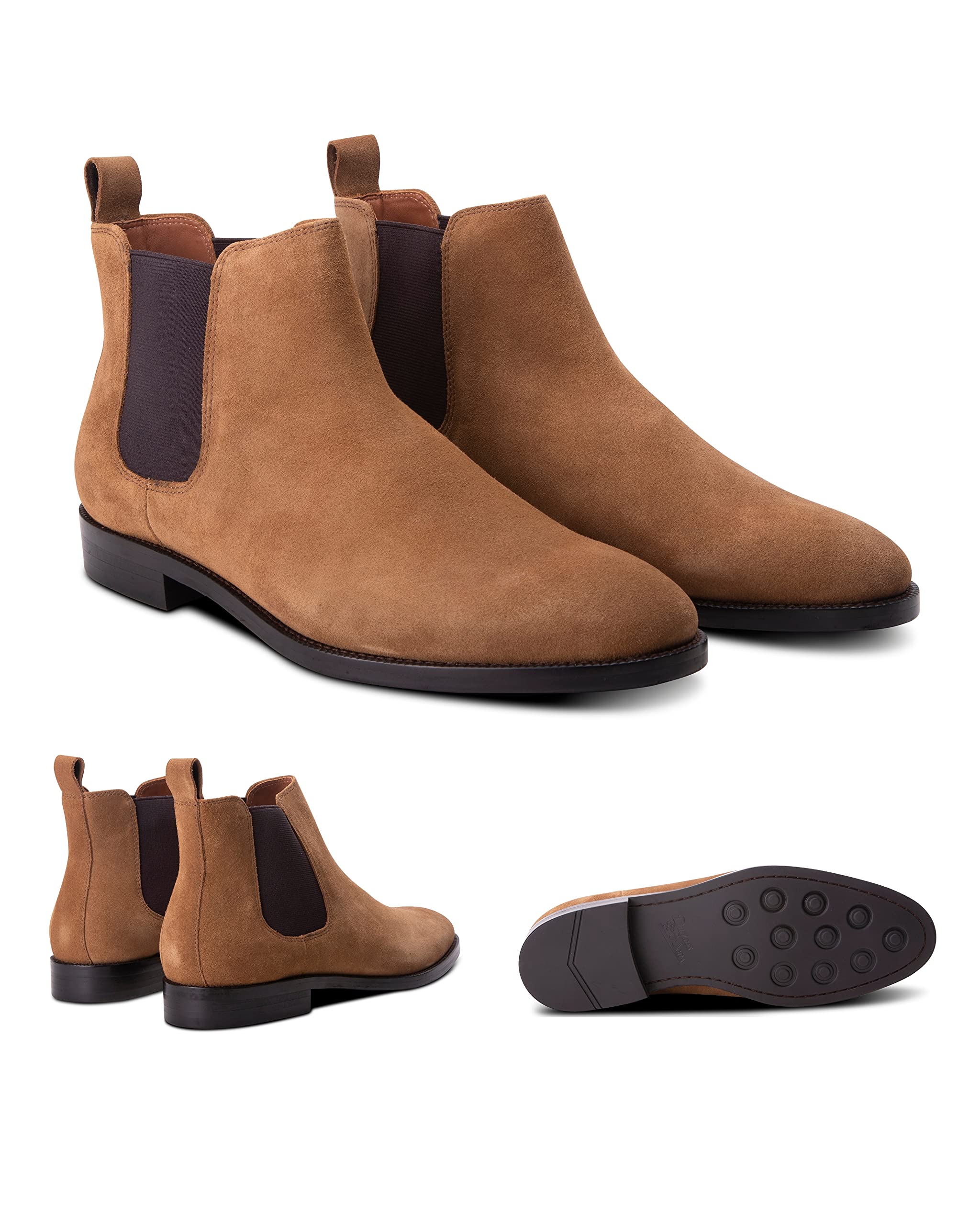 Dunross & Sons Men's Chelsea Boots - Jayden Dress Boots for Men | Comfortable Leather Boots for Work, Casual & Formal Wear