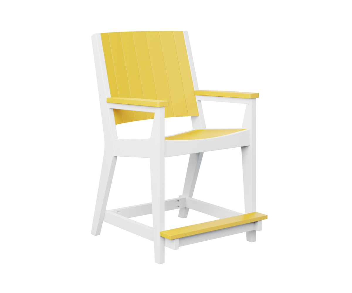 Berlin Gardens Mayhew Chat Counter Chair - Stylish Bar Stool for Kitchen Island, Breakfast Nook & Home Decor - Durable Indoor/Outdoor Use