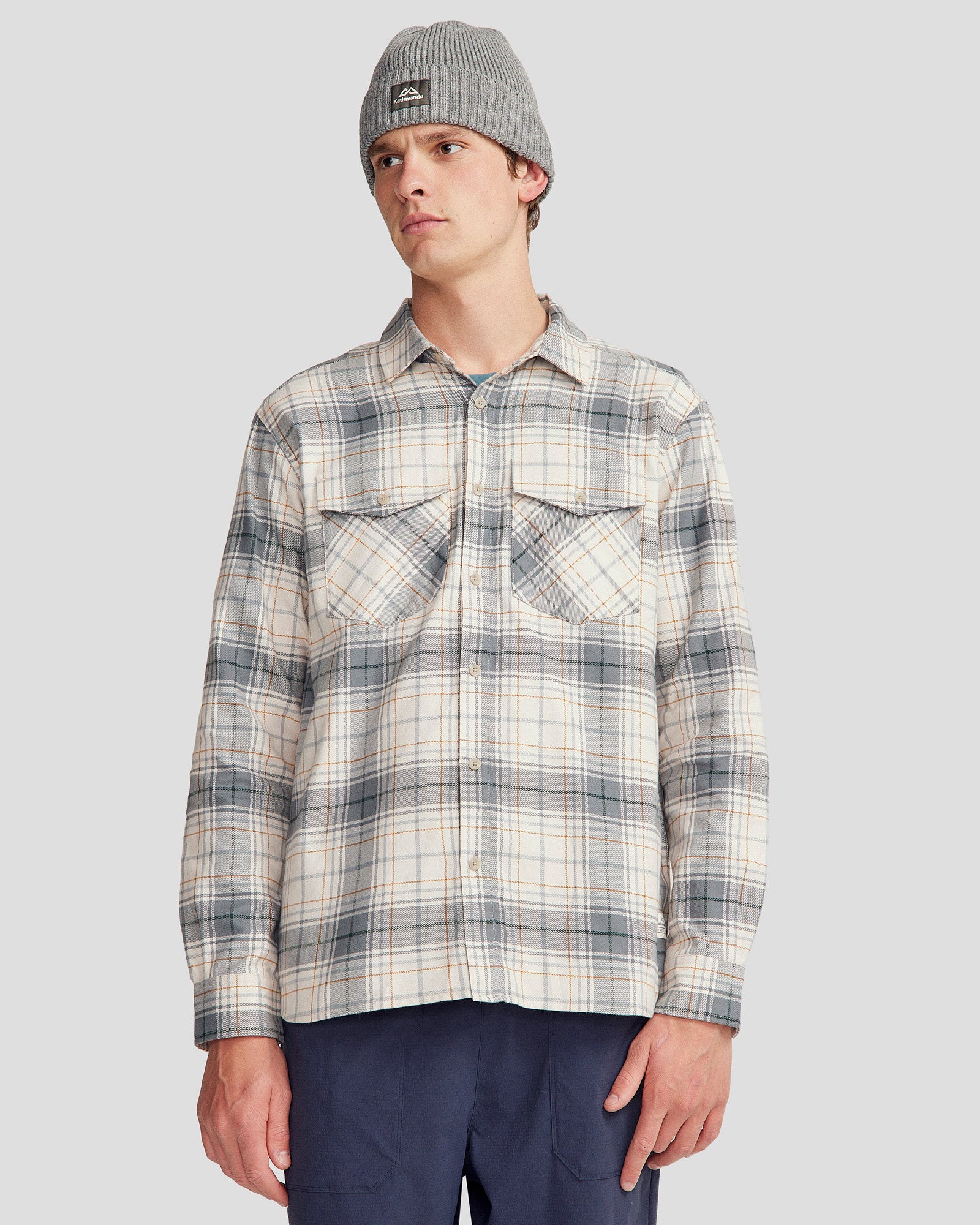Men's Carrillon HF Long Sleeve Plaid Shirt - Comfortable Casual Button Down for Work & Outdoor Activities