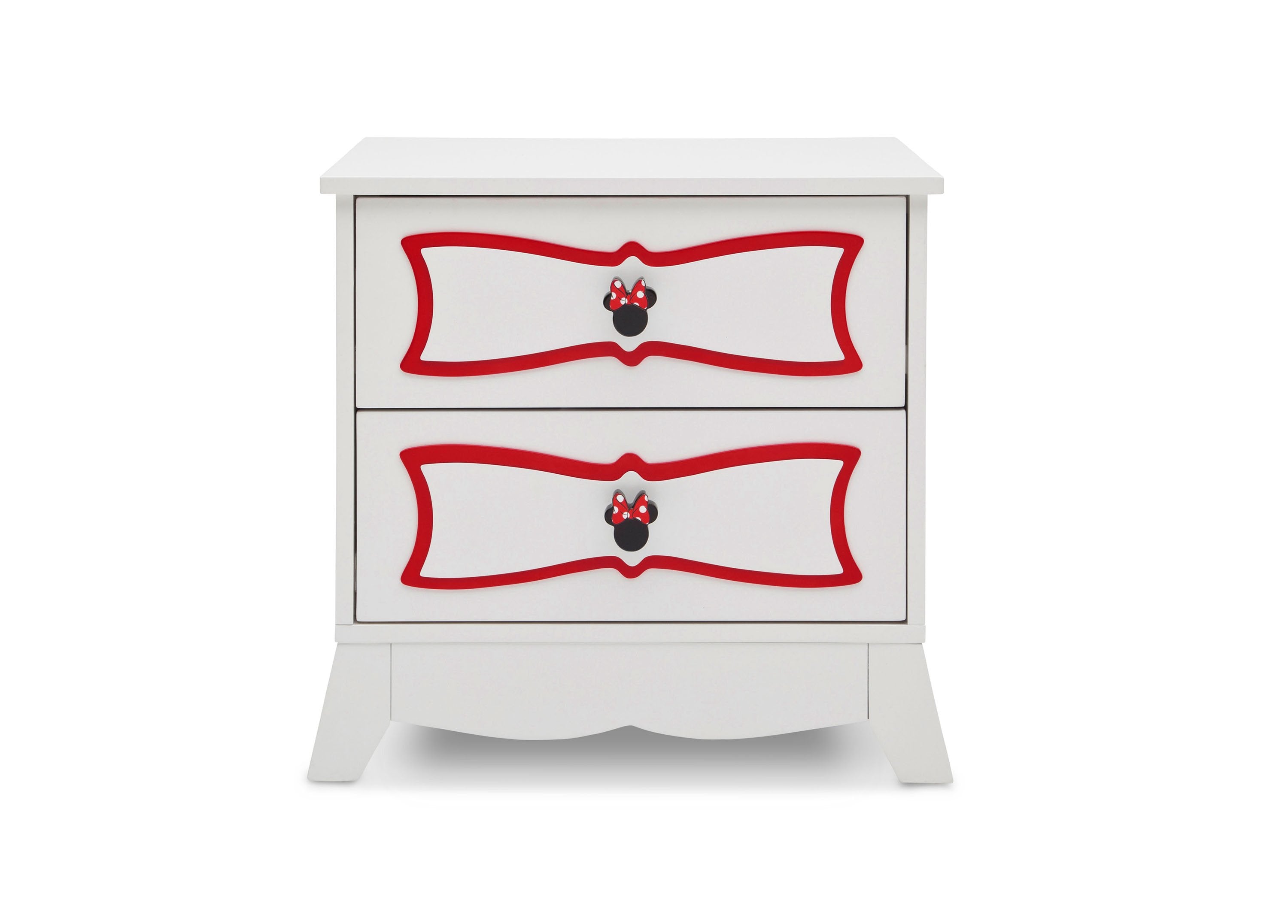 Minnie Mouse Wooden Twin Bedroom Set - Kids Bedroom Furniture for Girls, Disney Themed Bed Frame, Dresser & Nightstand - Perfect for Toddler & Little Girl's Room Decor