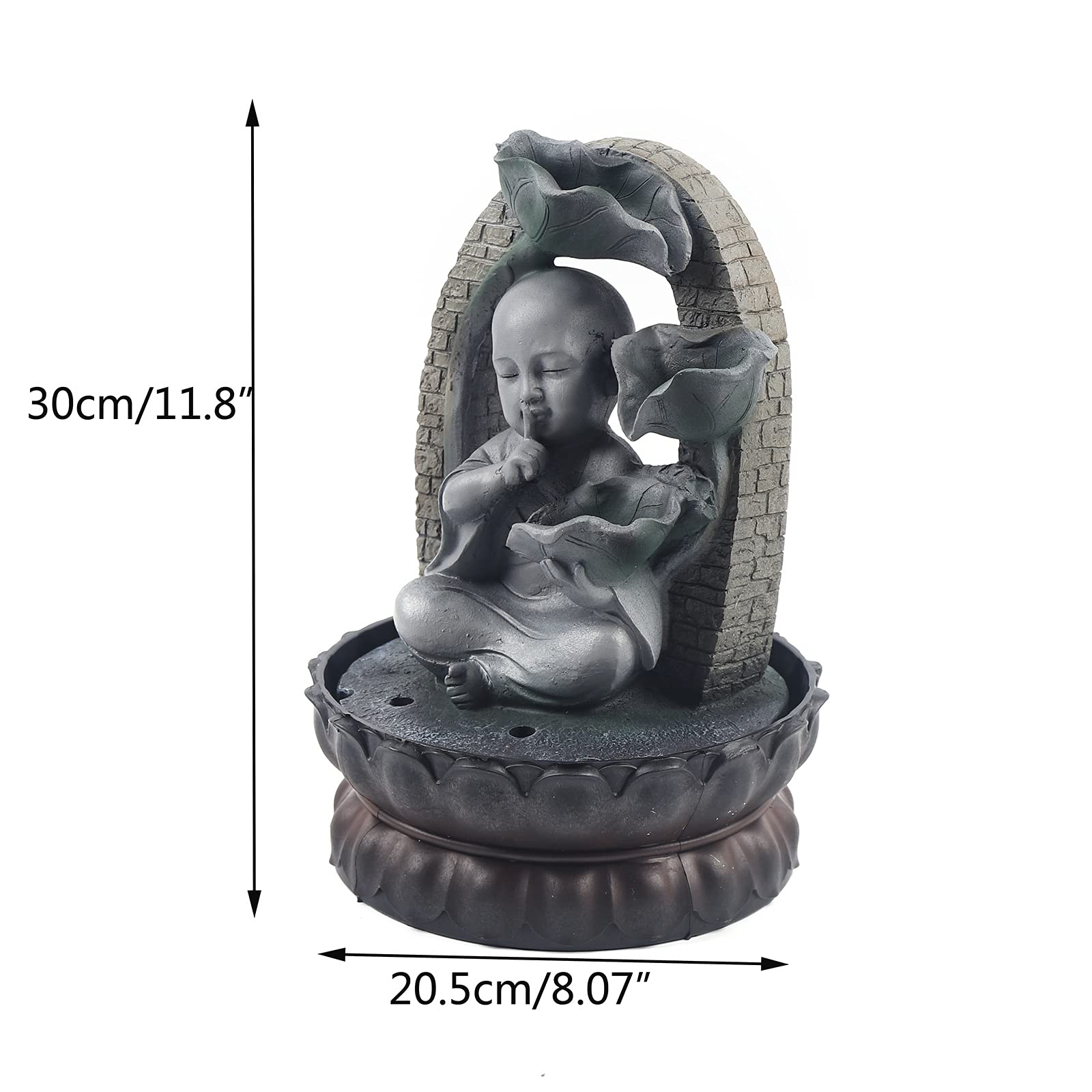Simple Buddha Decor Waterscape Feng Shui Ornament - Zen Meditation Home & Office Decor, Perfect for Desk, Living Room, Bedroom - Relaxing Indoor Water Fountain for Stress Relief & Positive Energy