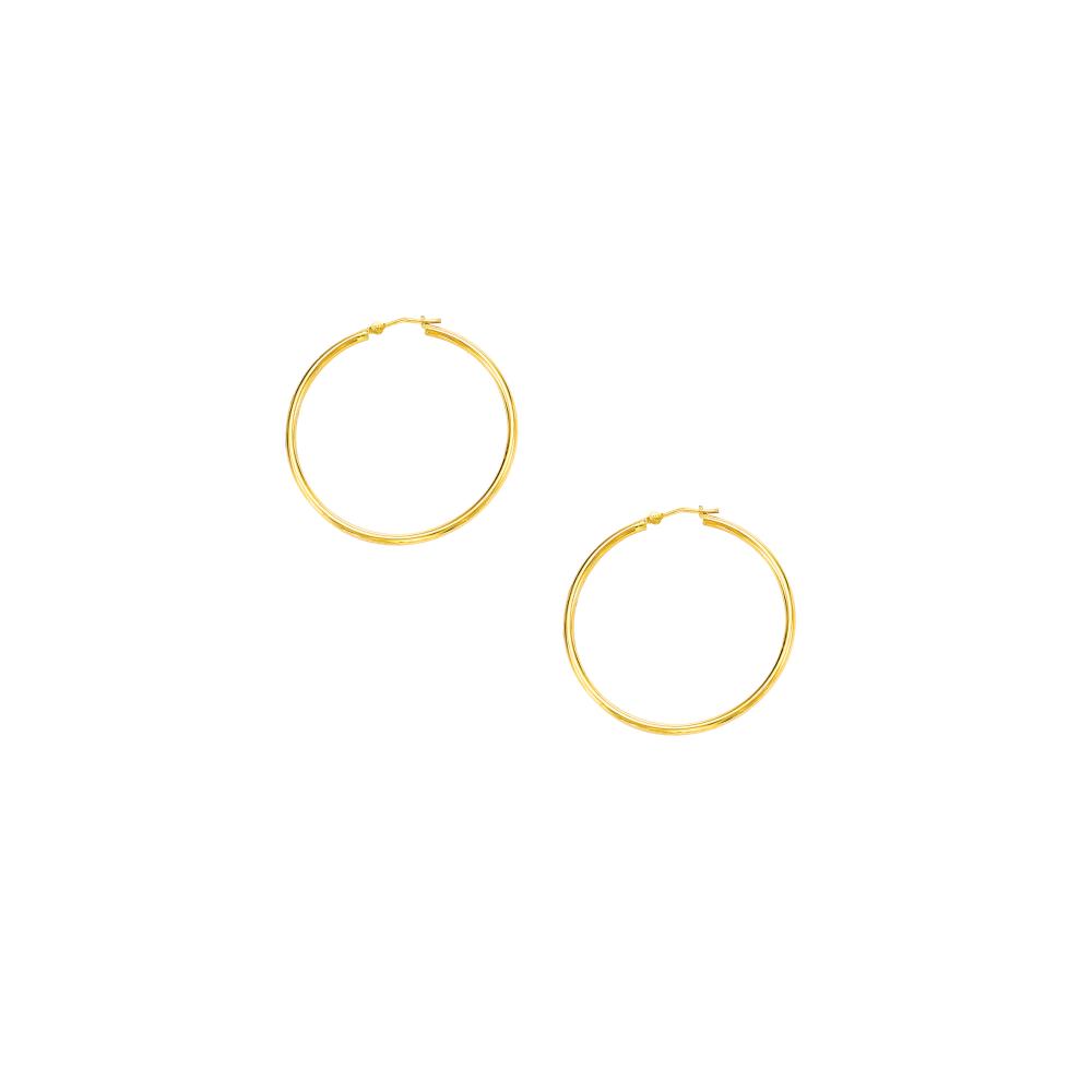 10K Gold 1.5x30mm Hoop Earrings for Women - Classic Dainty Huggie Hoops - Perfect for Everyday Wear, Parties & Gifts