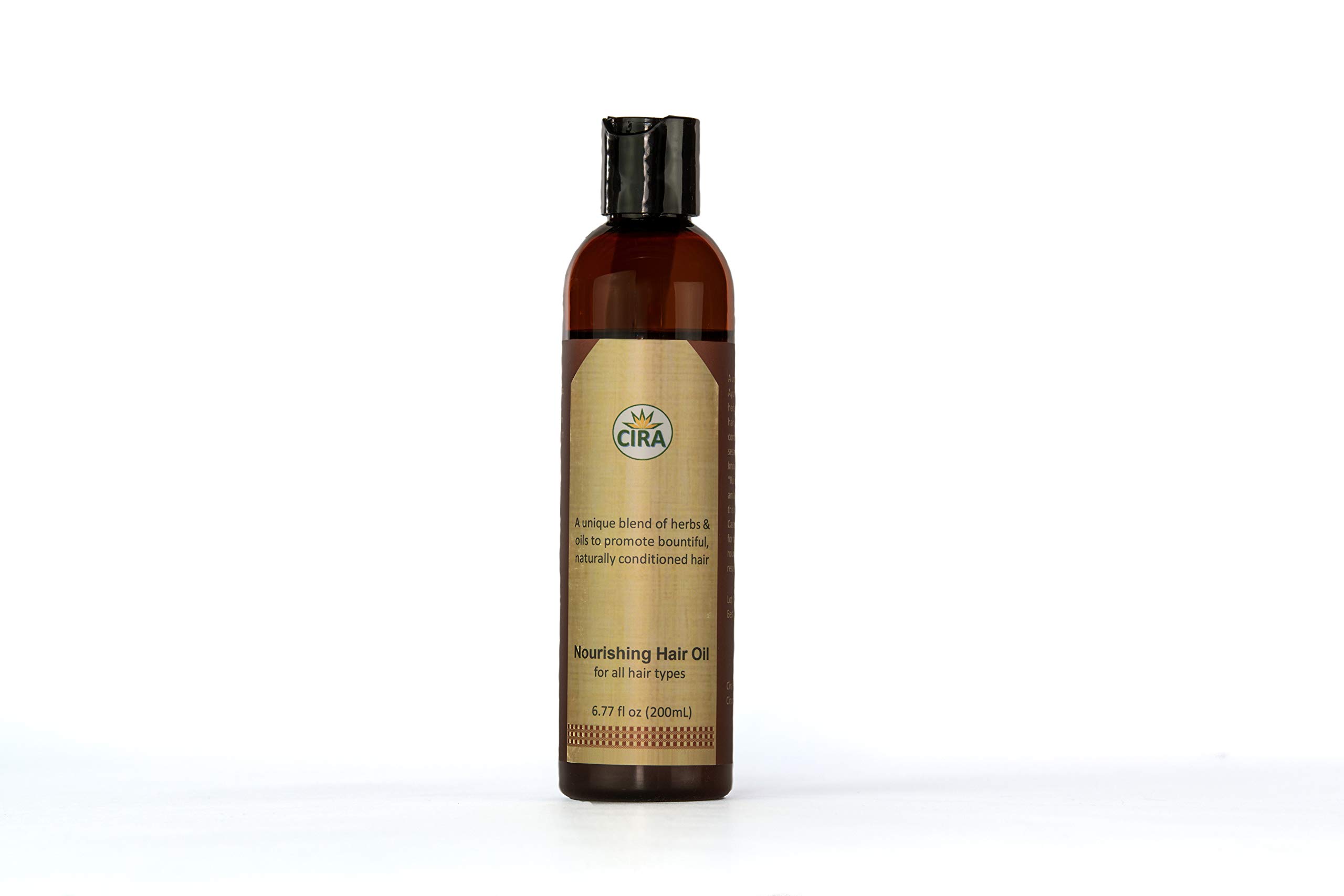 Cira Natural Organic Nourishing Hair Oil - 6.77 fl.oz Hair Growth Treatment for Women & Men - Prevents Hair Loss, Repairs Damaged Hair & Strengthens Scalp - Best for Dry, Frizzy Hair Care & Daily Styling
