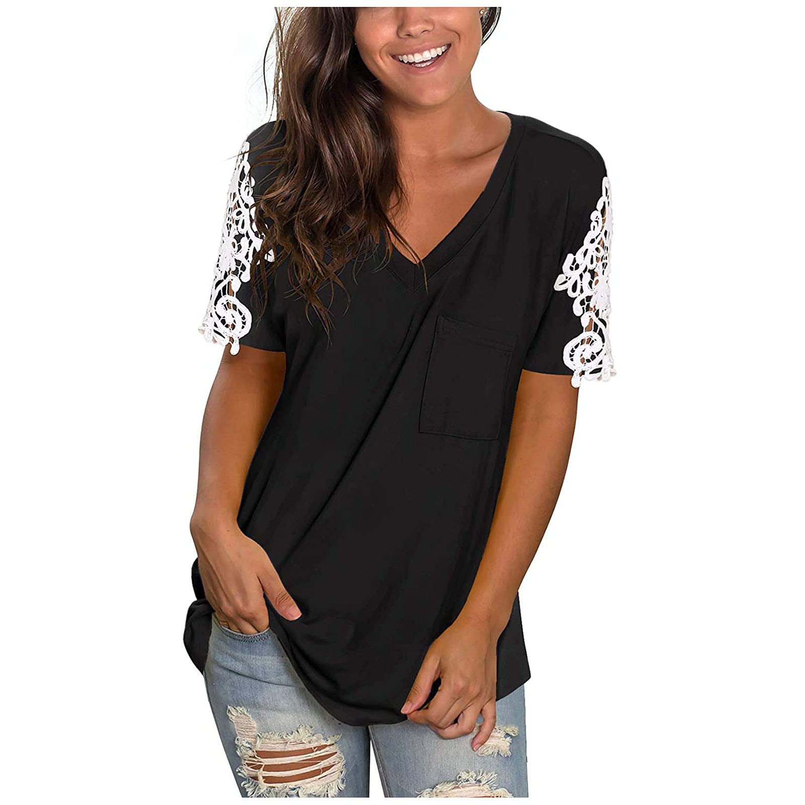 POLLYANNA KEONG Women's Sleeveless T-Shirt - Cute Printed V-Neck Tee, Summer Casual Loose Top Blouse, Graphic T-Shirt for Women | Perfect for Beach Outings, Weekend Wear & Summer Vacation