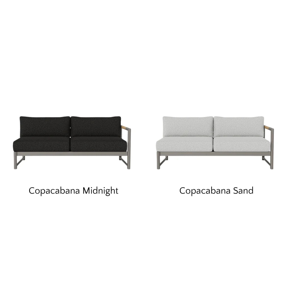 Breeze XL Outdoor Patio Loveseat with Right Arm - Perfect for Gardens, Decks, and Poolside Relaxation