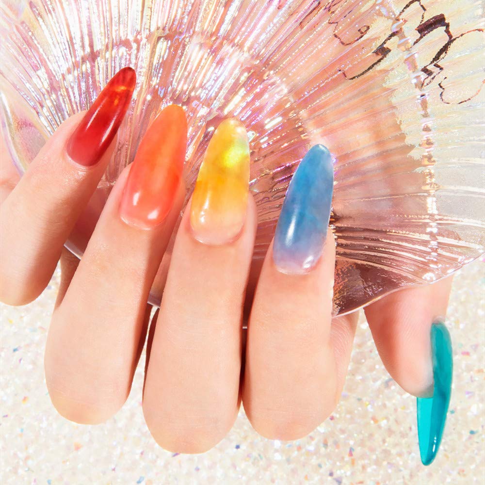 Professional Poly Nail Extension Gel Kit - Crystal Jelly Quick Extension Gel with Nail Brush, Base Coat, Top Coat & Slip Solution | Complete UV/LED Nail Art Enhancement Set for Salon & Home Manicures | Perfect for DIY Nail Extensions, French Tips & Gel Nail Designs