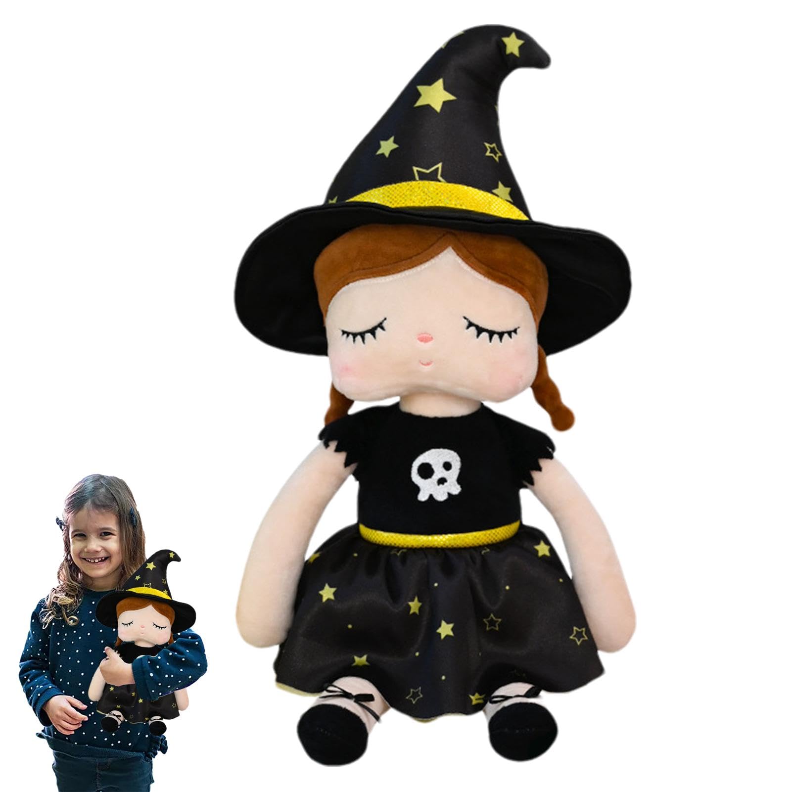 Halloween Witch Plush Doll - Soft & Cute Stuffed Animal Toy for Home Decor, Sofa, Bedside, Car | Perfect Halloween Gift & Party Decoration