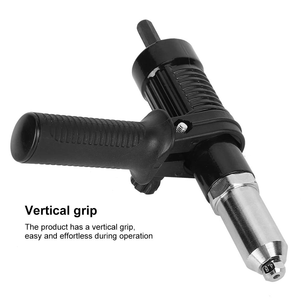 Electric Rivet Gun Adapter - Heavy Duty Alloy Steel Drill Attachment for Riveting Tools | Perfect for DIY Projects, Metal Fabrication & Automotive Repairs