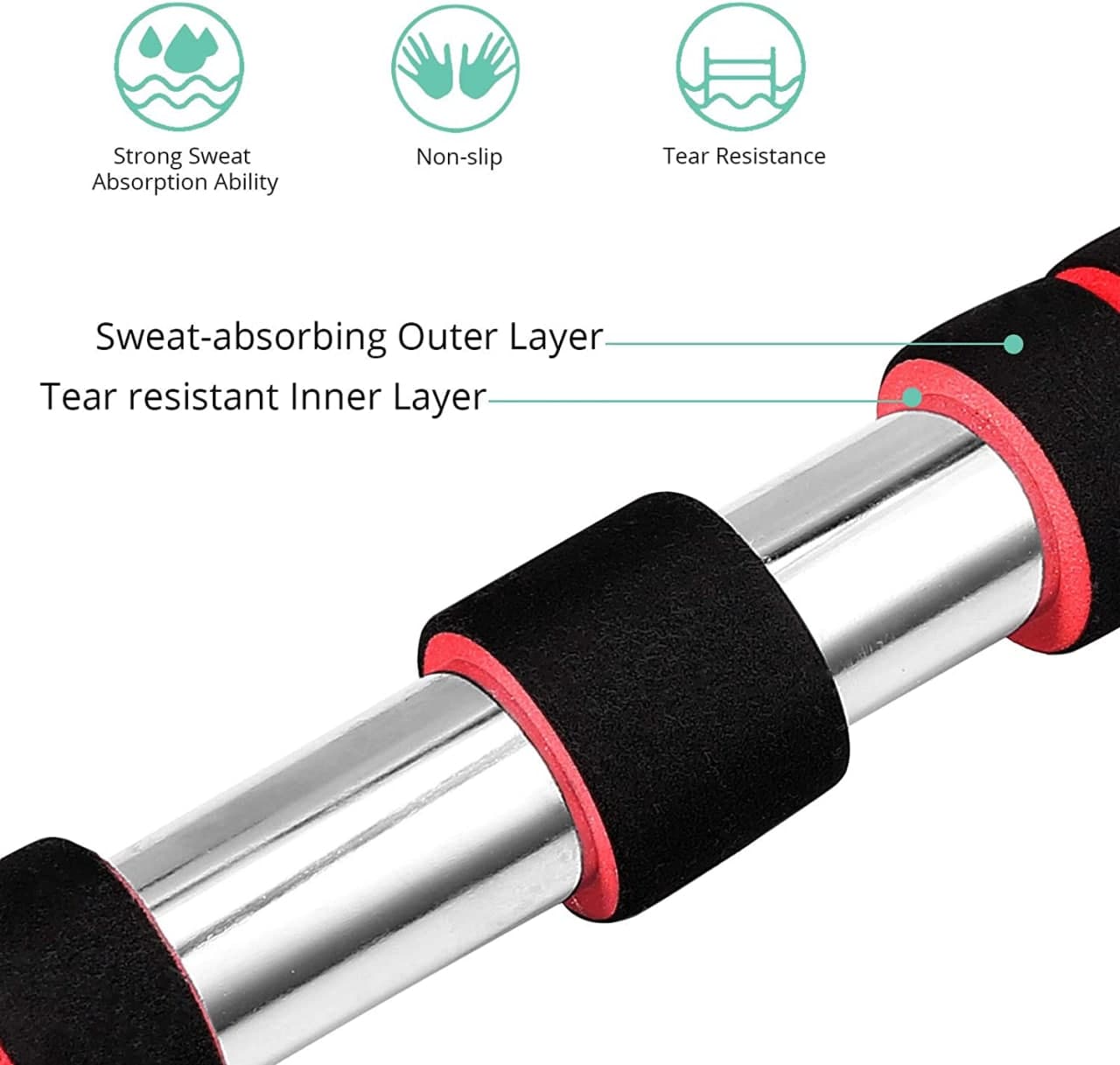 Best Pull Up Bar for Doorway - Single Pole Home Gym Equipment for Muscle Training & Strength Exercise - Perfect for Home Workouts, Calisthenics & Fitness Training