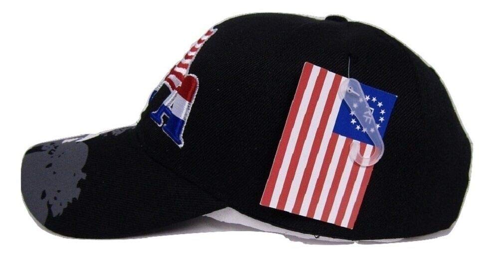 Premium Embroidered American Bald Eagle Shadow Flag Baseball Cap - Patriotic USA Hat for Men & Women - Perfect for 4th of July, Veterans Day & Outdoor Activities