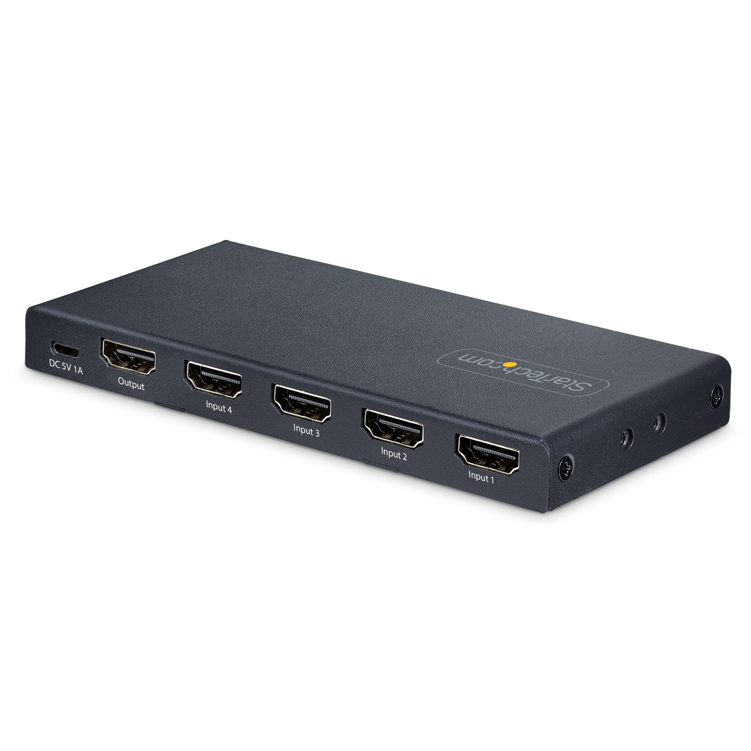 StarTech.com 4-Port HDMI 2.1 Switch - 8K 60Hz & 4K 120Hz HDR10+ UHD Switcher | 4 in 1 Out with Auto/Manual Source Switching | Includes Power Adapter & Remote | Perfect for Gaming, Home Theater & Multi-Device Setups (4PORT-8K-HDMI-SWITCH)