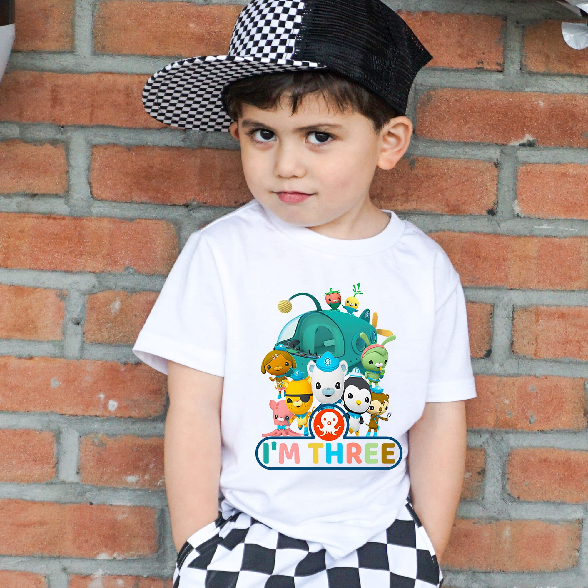Octopus 3rd Birthday Shirt for Toddlers - Cute Octo Themed Outfit for 3-Year-Olds Birthday Party (3T) | Perfect for Birthday Photos, Cake Smash & Celebrations