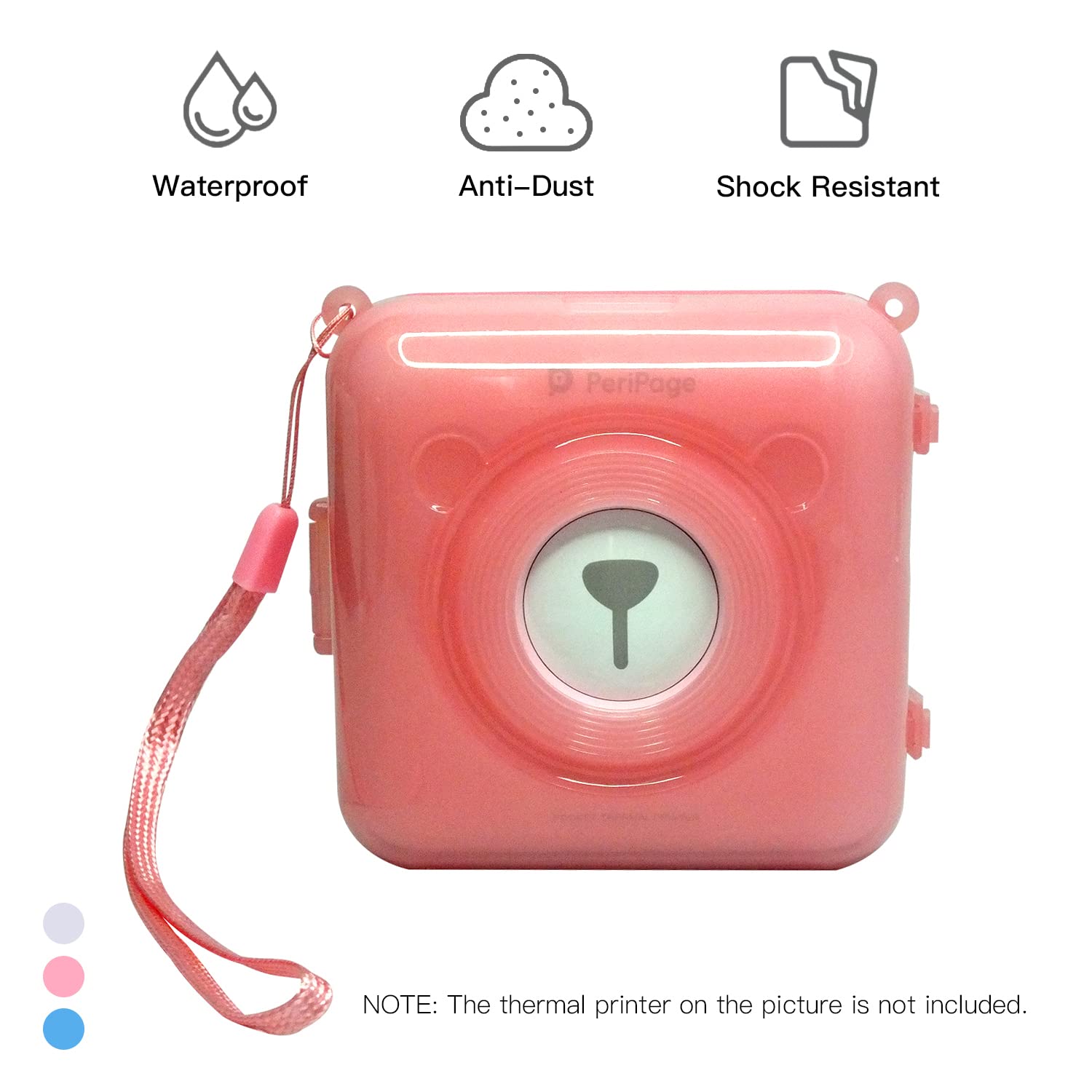 Peripage A6 Thermal Printer Protective Case - Shockproof, Dustproof & Scratch-Resistant Cover with Adjustable Strap | Ideal for Home, Office & Travel Use