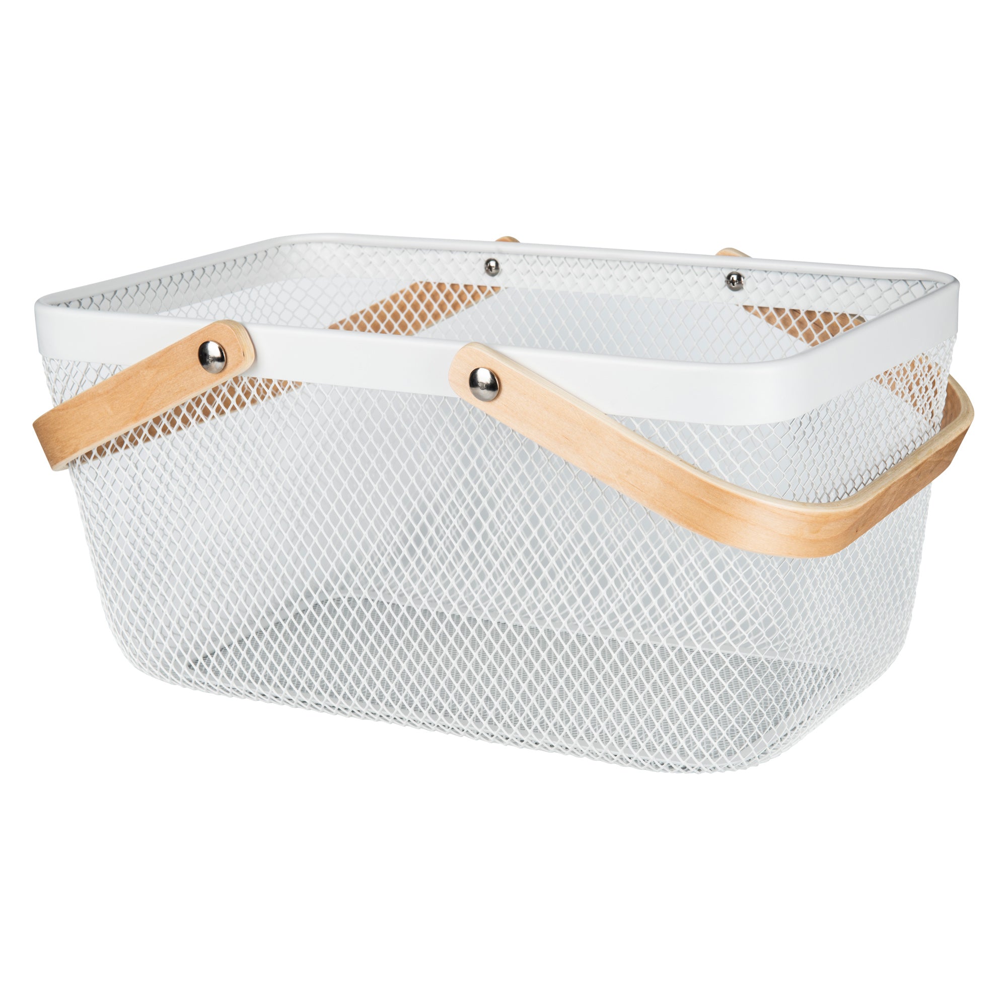 Dark Grey Linen Storage Baskets & White Mesh Organizer Baskets - 6 Piece Set for Home Organization, Nursery, Laundry Room, and Closet Storage