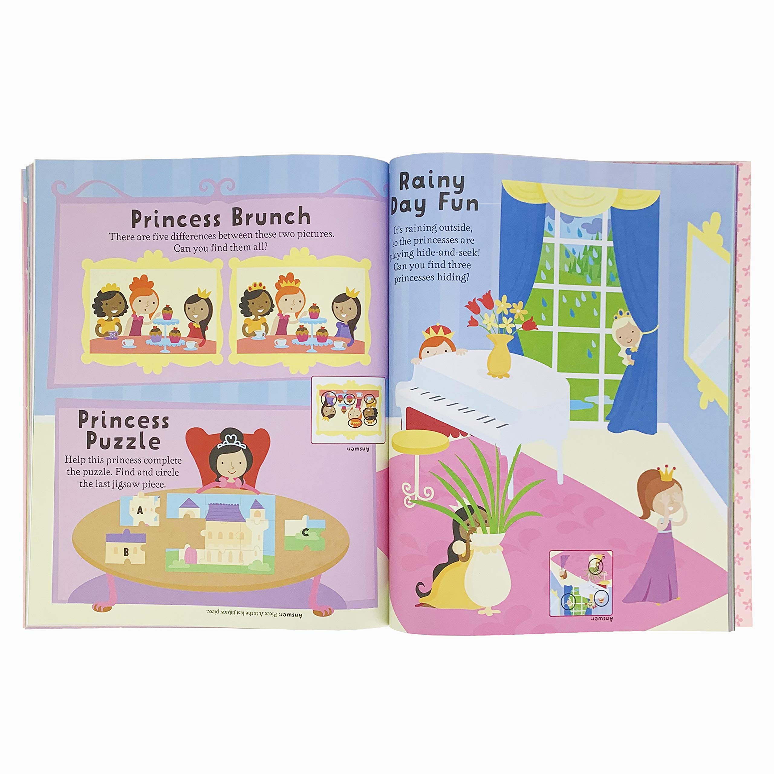 Totally Awesome 2000 Stickers - Princess Activity Book for Kids Ages 3-7 with Puzzles, Mazes, Coloring & Dot-to-Dot | Perfect for Birthday Gifts, Travel Entertainment & Preschool Learning
