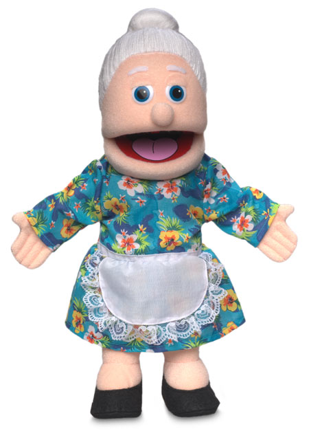 Granny Joyce 36cm Hand Puppet - Soft Plush Theater Puppet for Kids Storytelling & Role Play - Perfect for Classroom, Birthday Parties & Family Fun (Code 70)