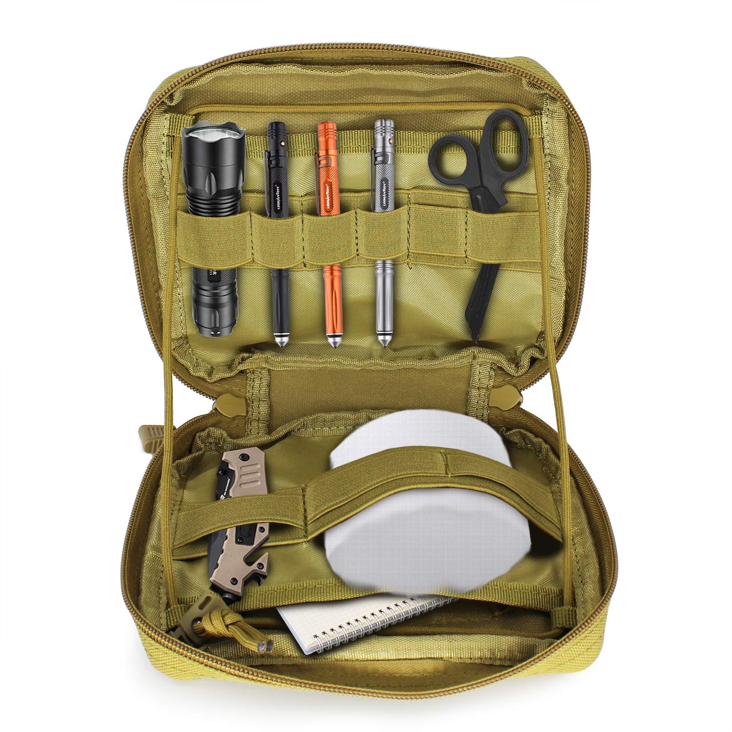 Tactical MOLLE Admin Pouch - Durable EDC Tool Bag for Outdoor, Hiking, Camping & Military Use