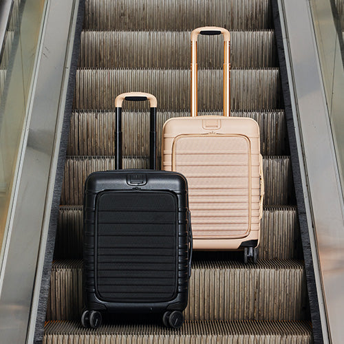 Black Front Pocket Carry On Roller Luggage - Perfect for Air Travel & Business Trips | Compact & Convenient Carry-On Suitcase