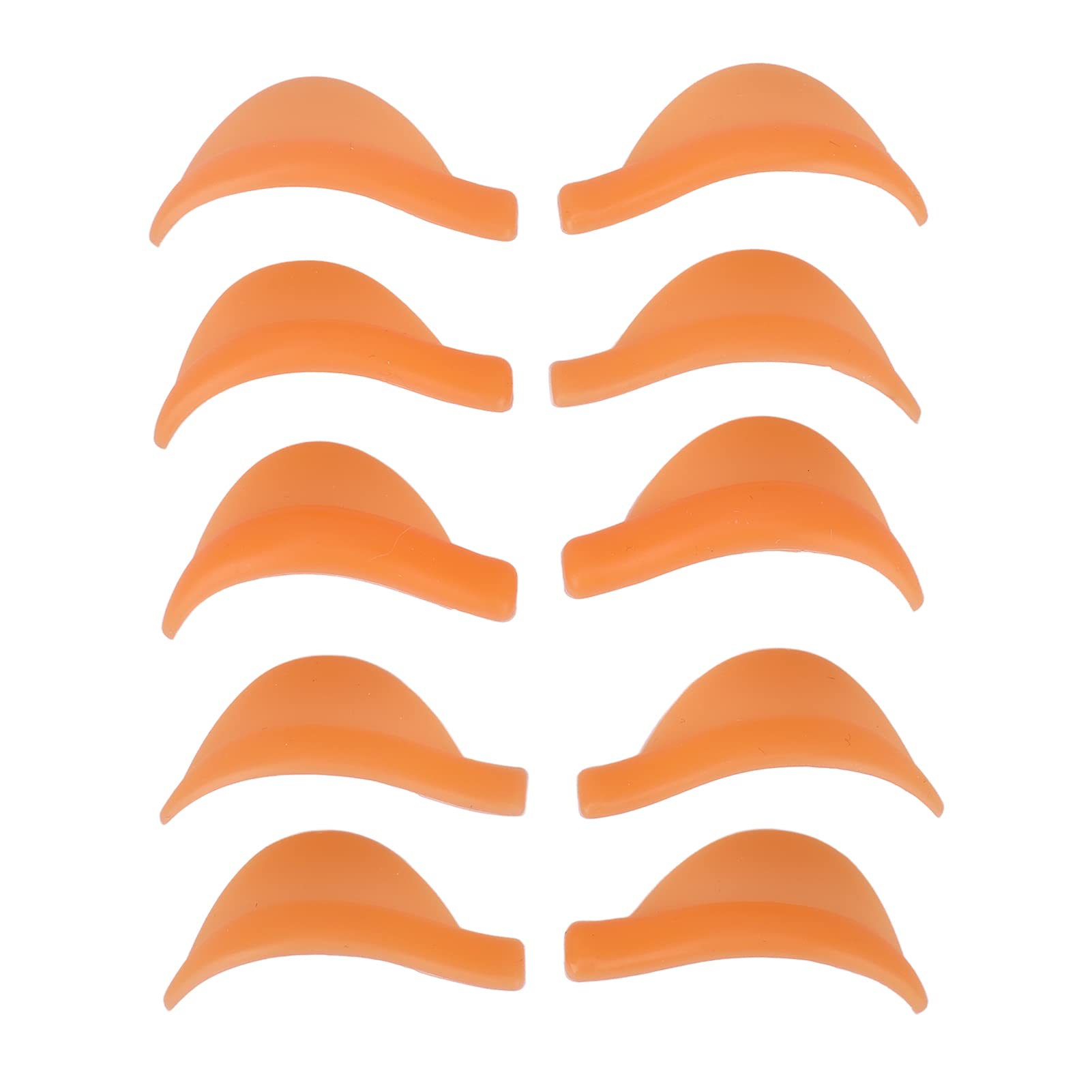 Eyelash Lift Pads - 5 Pairs Multi-Size Orange Lash Perm Pads for Long-Lasting Eyelash Extensions | Perfect for Salon, Home Use & Professional Makeup Artists