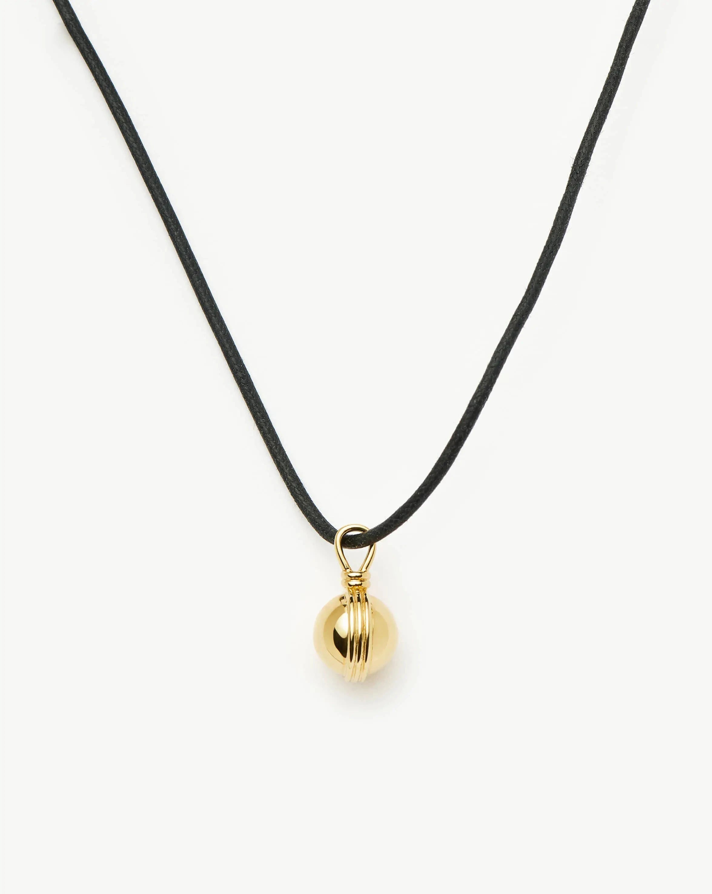 18K Gold Plated Sphere Pendant Cord Necklace for Women - Elegant Layering Jewelry for Everyday Wear, Date Nights & Special Occasions